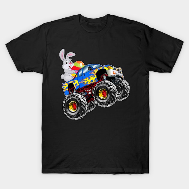 Monster Truck Easter Crushing Easter Easter Egg T-Shirt by maily.art